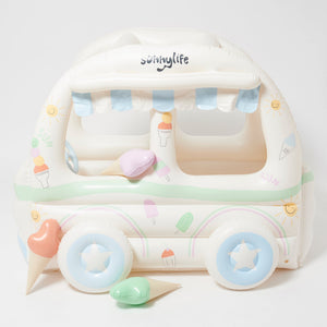 Sunnylife - Set de juego hinchable de heladería para playa y jardín para niños