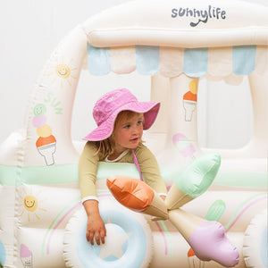 Sunnylife - Set de juego hinchable de heladería para playa y jardín para niños