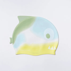 Sunnylife - Gorro de baño infantil con estampado de tiburón