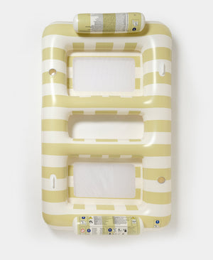 Sunnylife - Casa Sand Stripe Colchoneta Hinchable Doble para Piscina y Playa