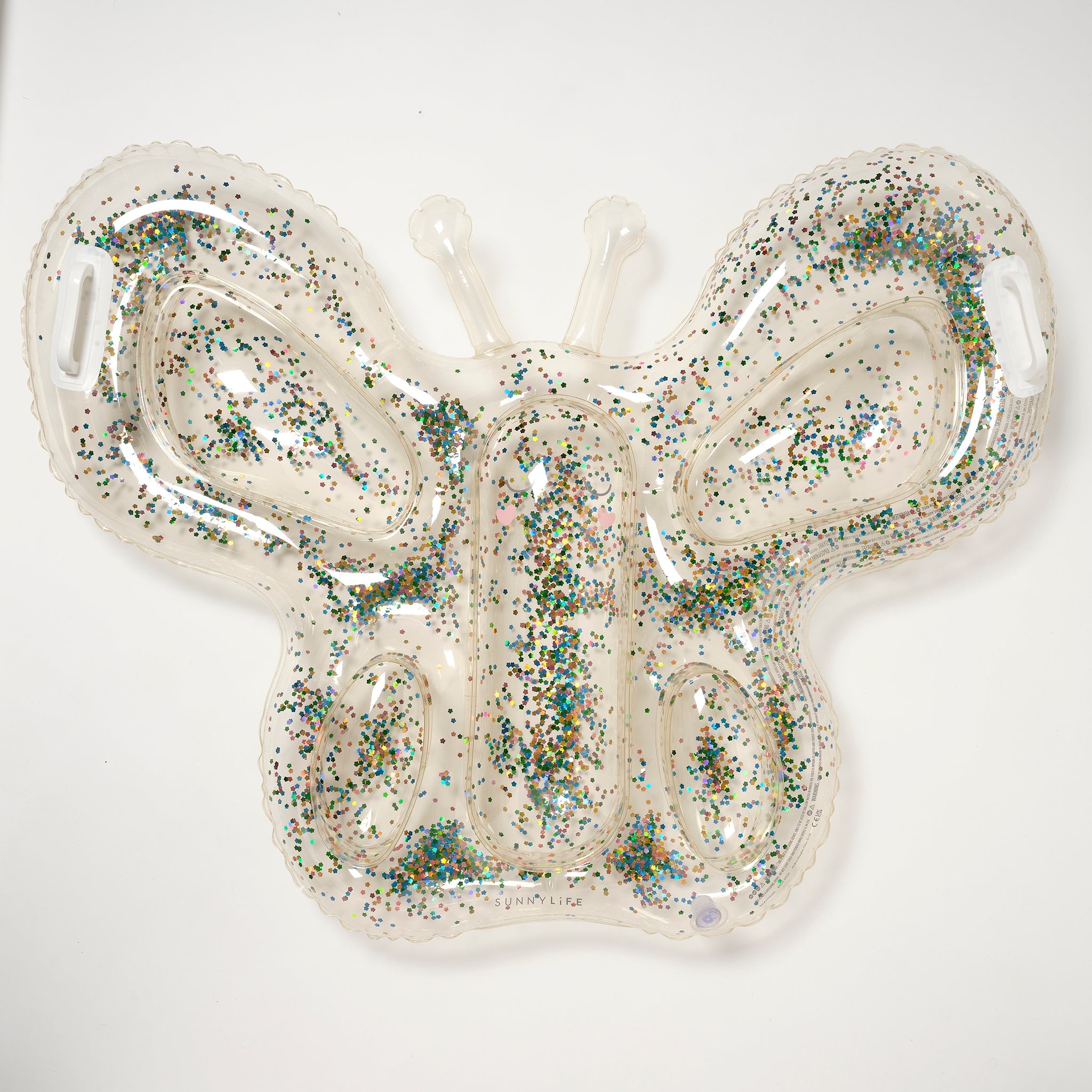 Sunnylife - Colchoneta Hinchable Infantil de Mar y Piscina Mariposa Algodón de Azúcar