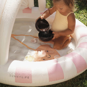 Sunnylife - Piscina Infantil con Parasol Cotton Candy
