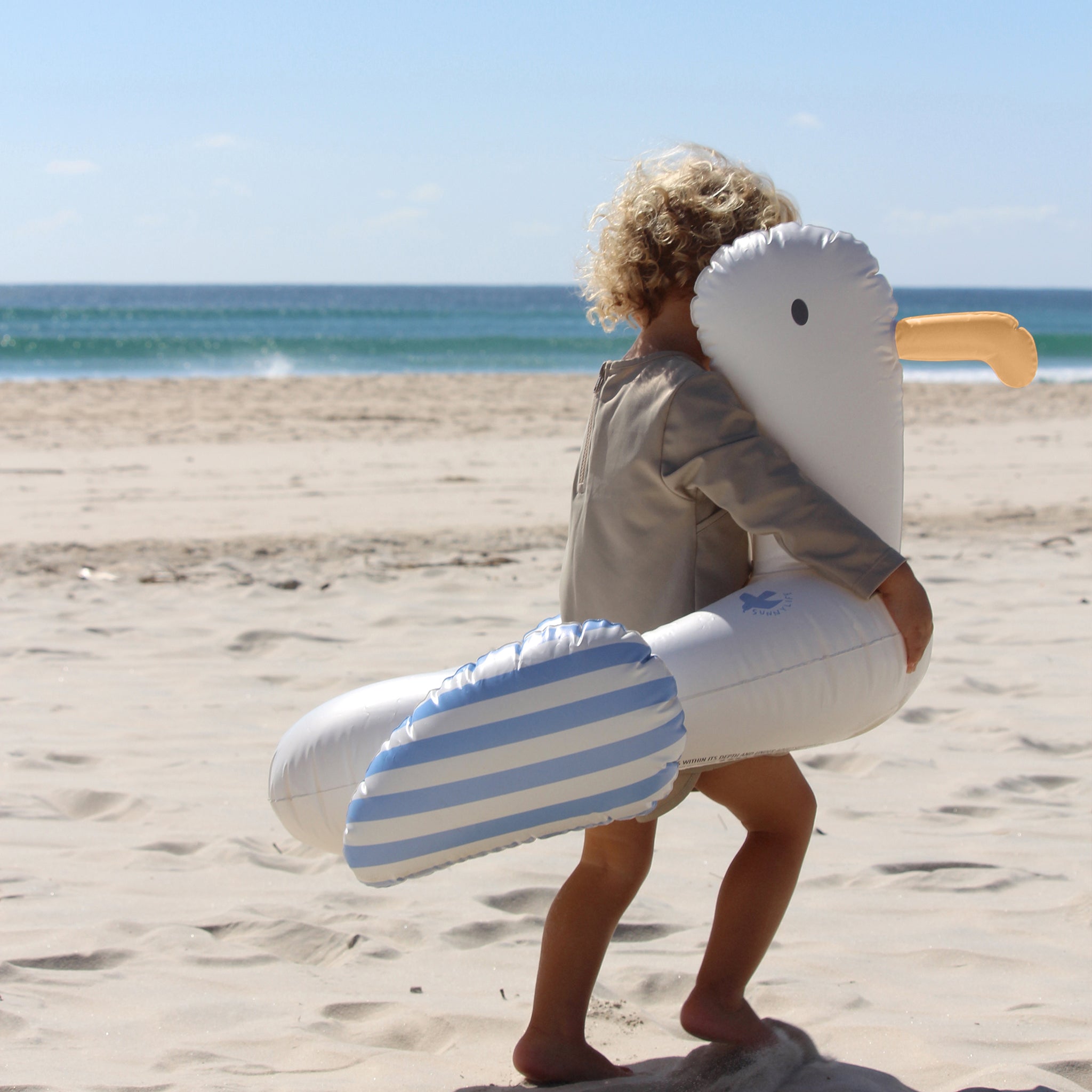Sunnylife - Flotador Hinchable Infantil Sammy la Gaviota para Piscina y Playa