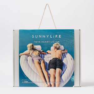 Sunnylife - Stole My Heart - Colchoneta Hinchable Doble para Piscina y Mar