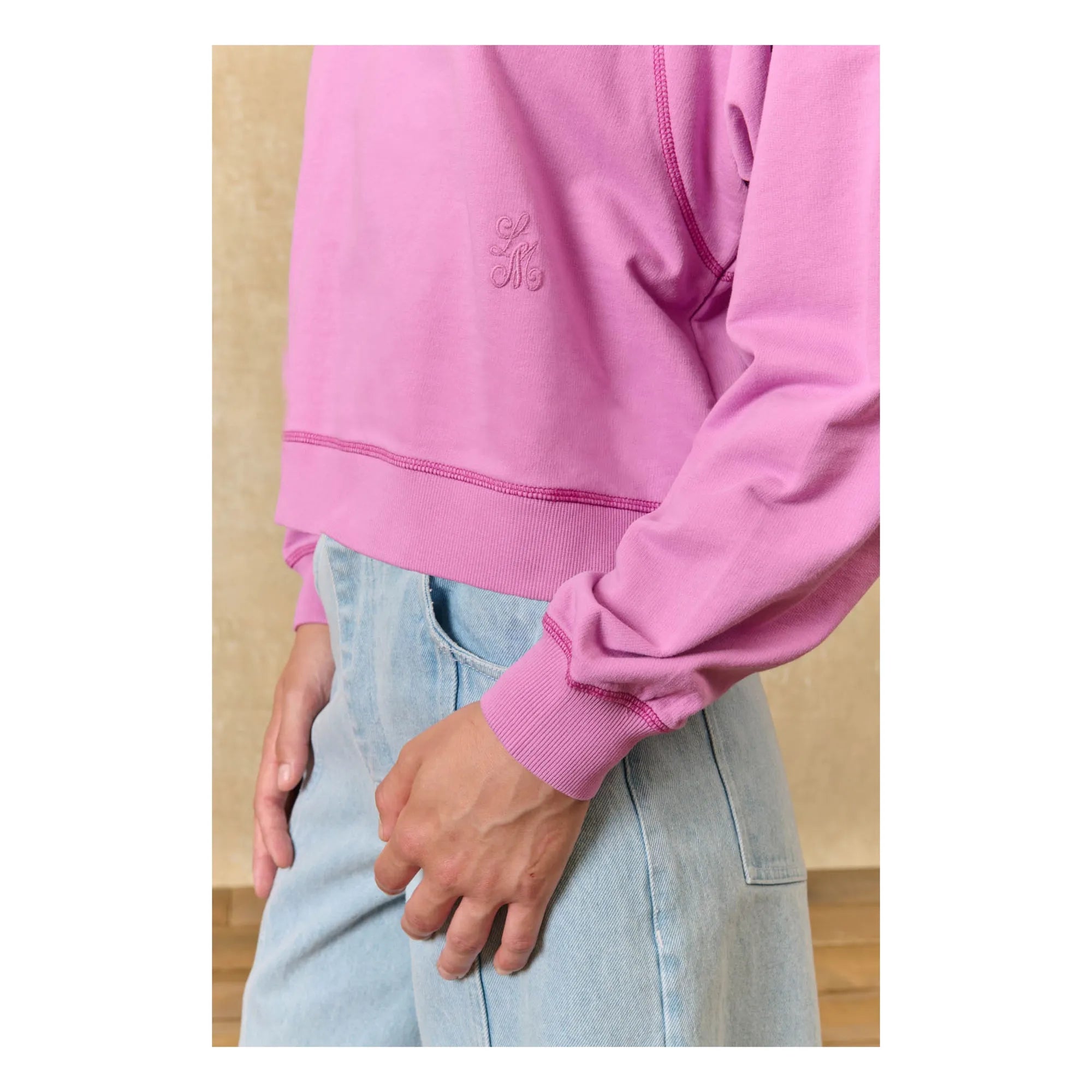 Louise Misha - Sudadera Ostrea de algodón | Fucsia
