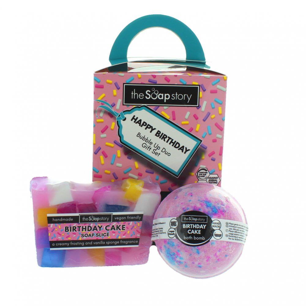 The Soap Story - Set de Regalo de Jabones y Bombas de Baño "Feliz Cumpleaños"