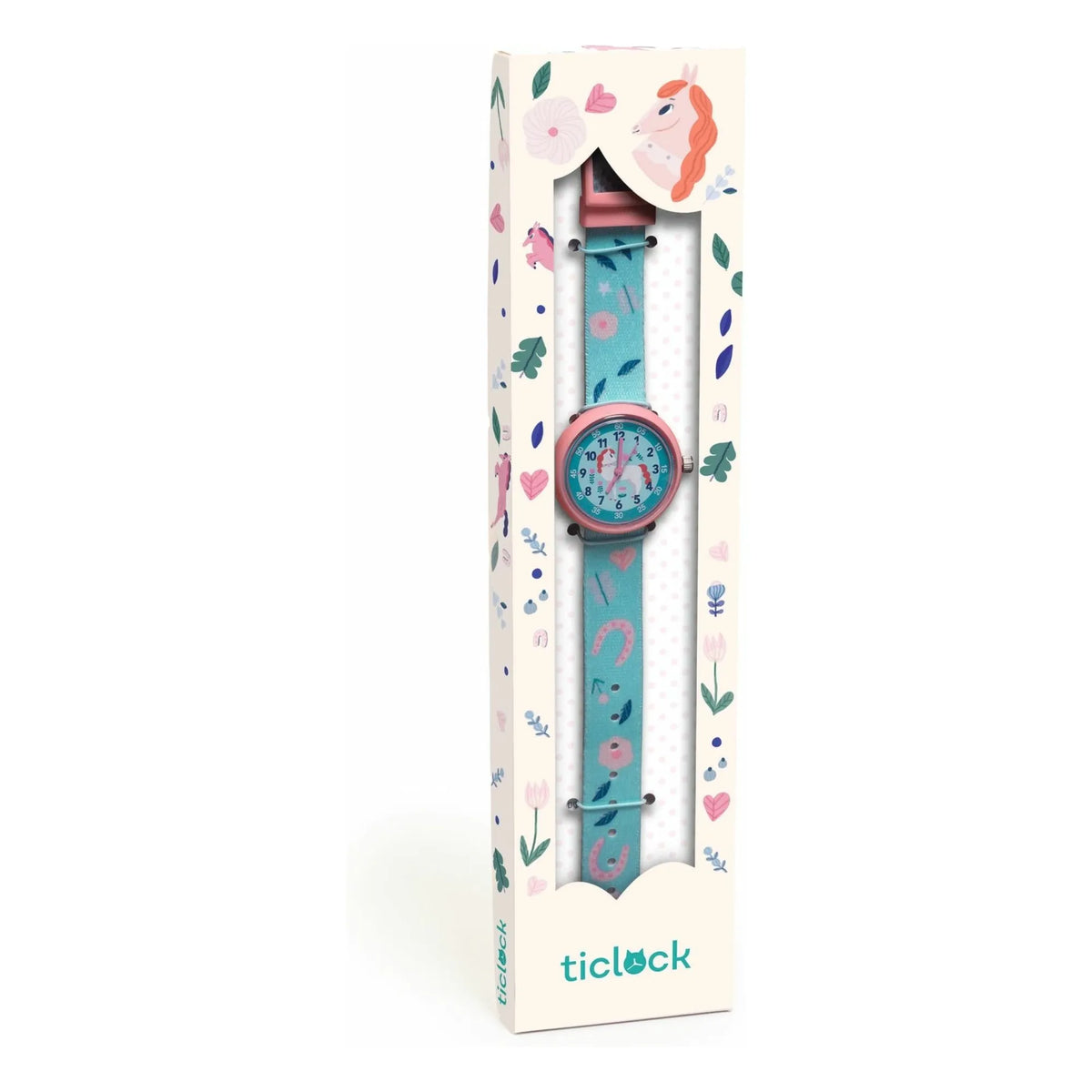 Djeco - TICLOCK - Reloj de hora | Azul celeste