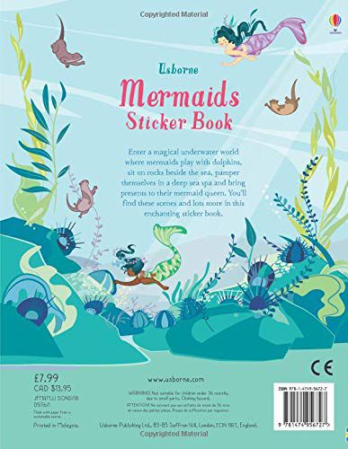 Usborne - Libro de Pegatinas y Cuentos de Sirenas