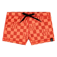 Beach & Bandits - Bañador con Protección UV a Cuadros Love de Fibras Recicladas | Coral