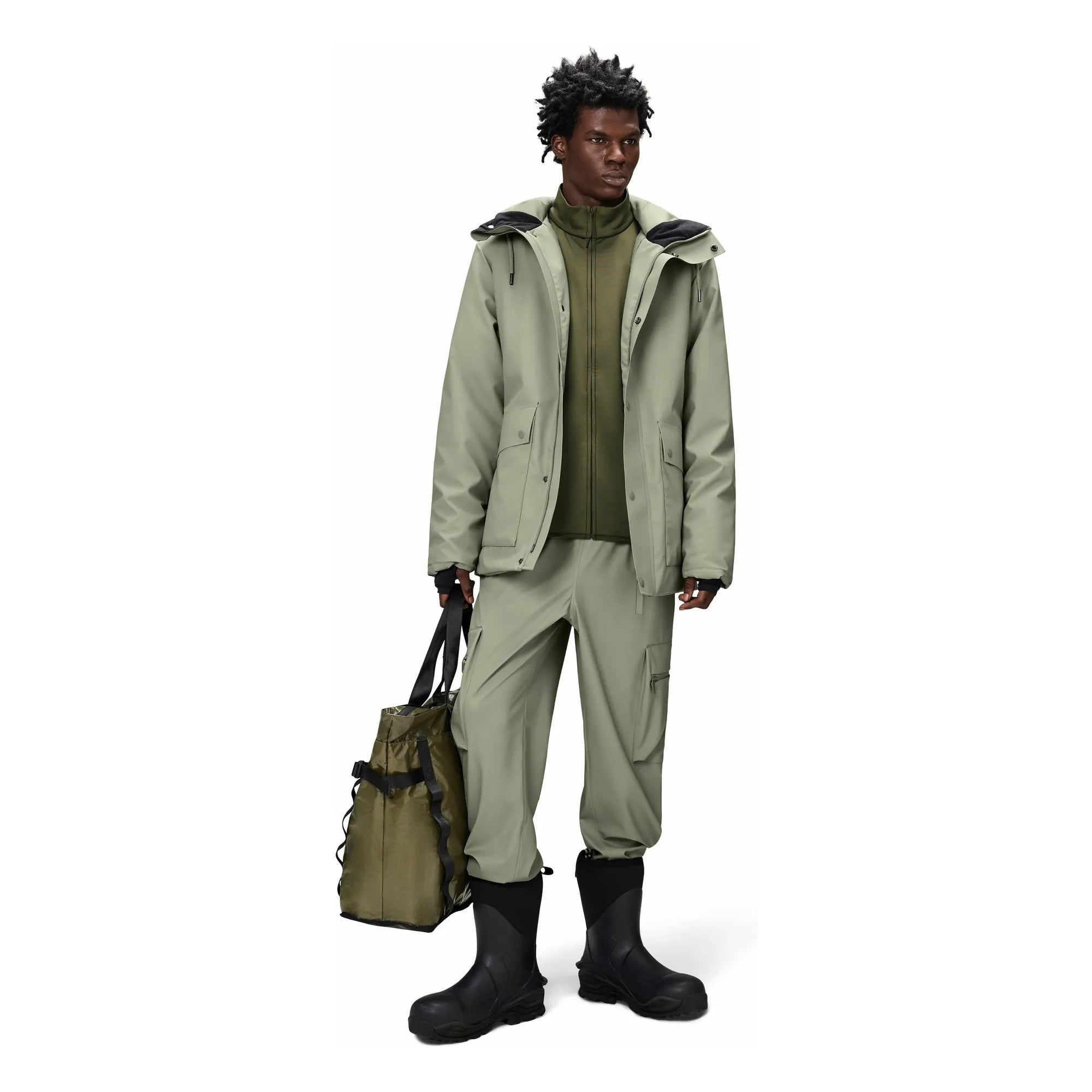 Rains - Pantalones cargo impermeables Regular W3 | Caqui claro
