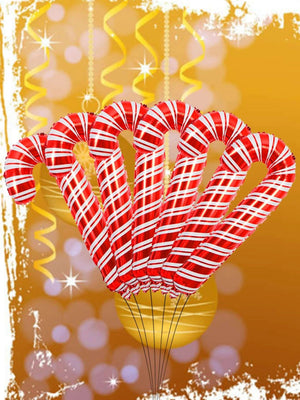 Navidad - Bastón de caramelo de Navidad grande de 84 cm, globo decorativo de Año Nuevo, 1 unidad