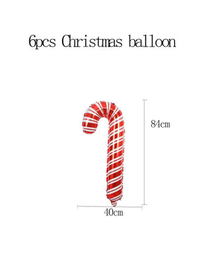 Navidad - Bastón de caramelo de Navidad grande de 84 cm, globo decorativo de Año Nuevo, 1 unidad