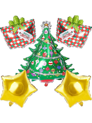 Set de 5 globos decorativos de Navidad - Nochevieja