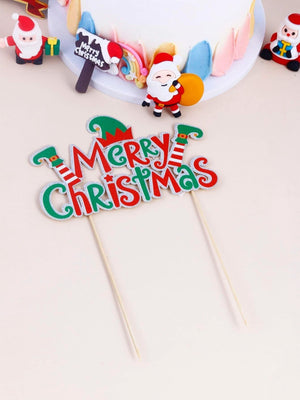Navidad - Año Nuevo Decoración para tarta Feliz Navidad Topper