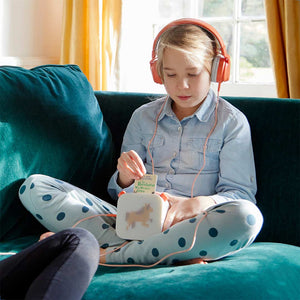 Yoto - Auriculares de diadema infantiles con cable naranja