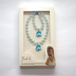 Yuko B. - Juego de Collar y Pulsera Zoa Tresor Azul para Niños