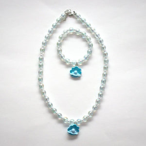 Yuko B. - Juego de Collar y Pulsera Zoa Tresor Azul para Niños