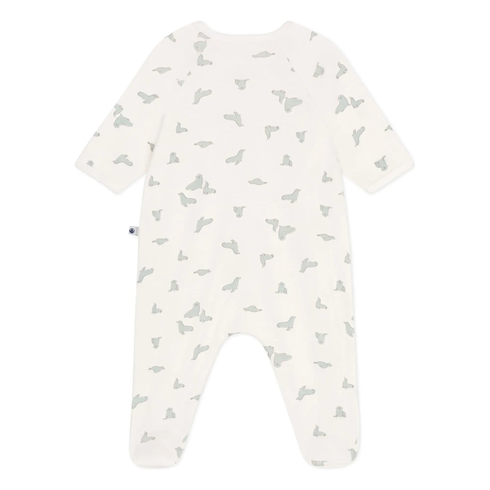 Petit Bateau - Barinou Organik Pamuklu Ayaklı Pijama | Ekru