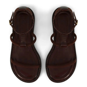 Socque Paris - Sandalias de cuero Palma | Chocolate