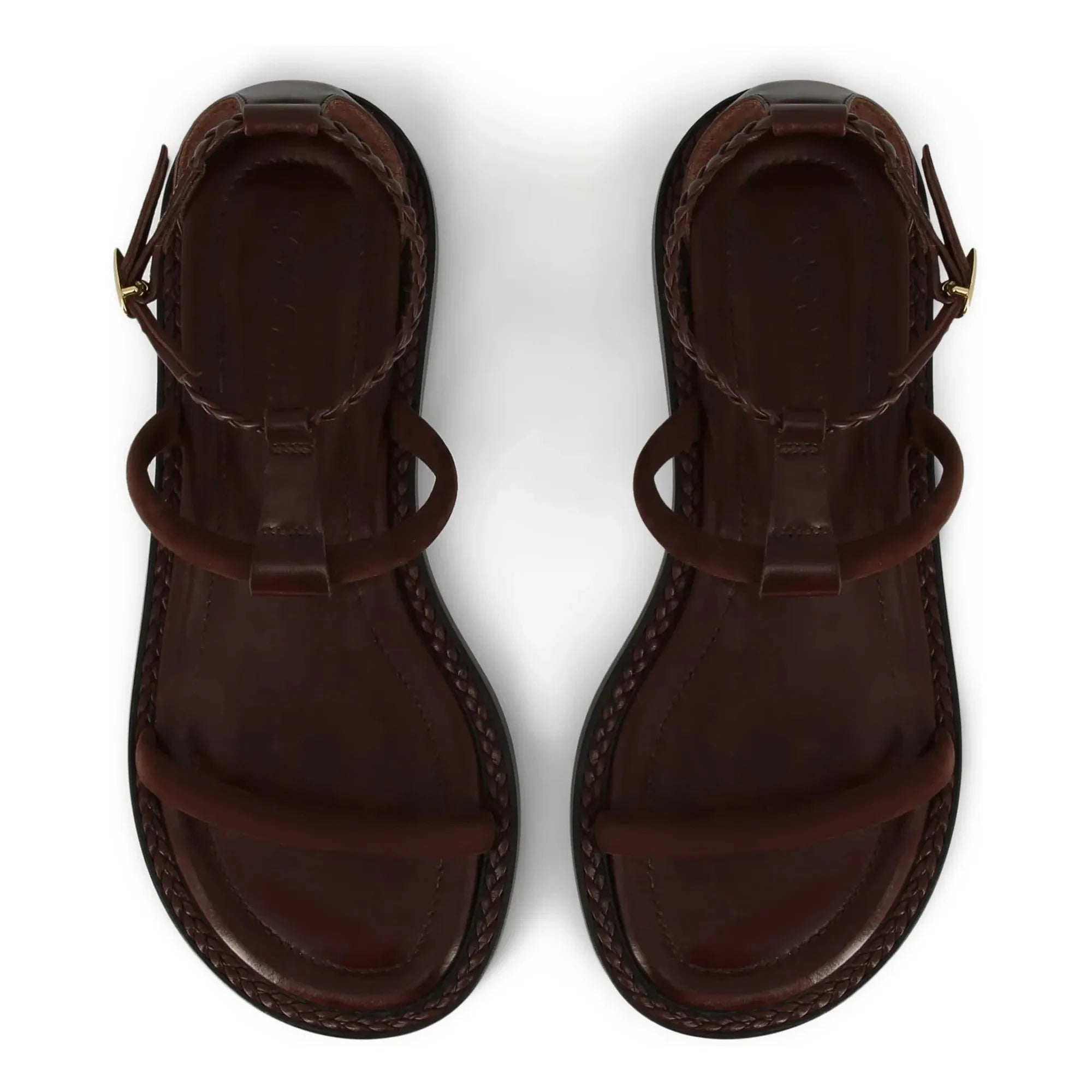 Socque Paris - Sandalias de cuero Palma | Chocolate