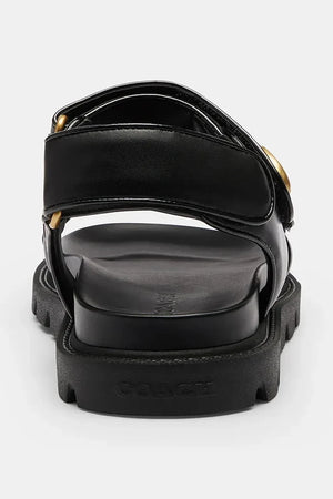 Coach Sandalias de cuero para mujer Brynn Leather Sandal
