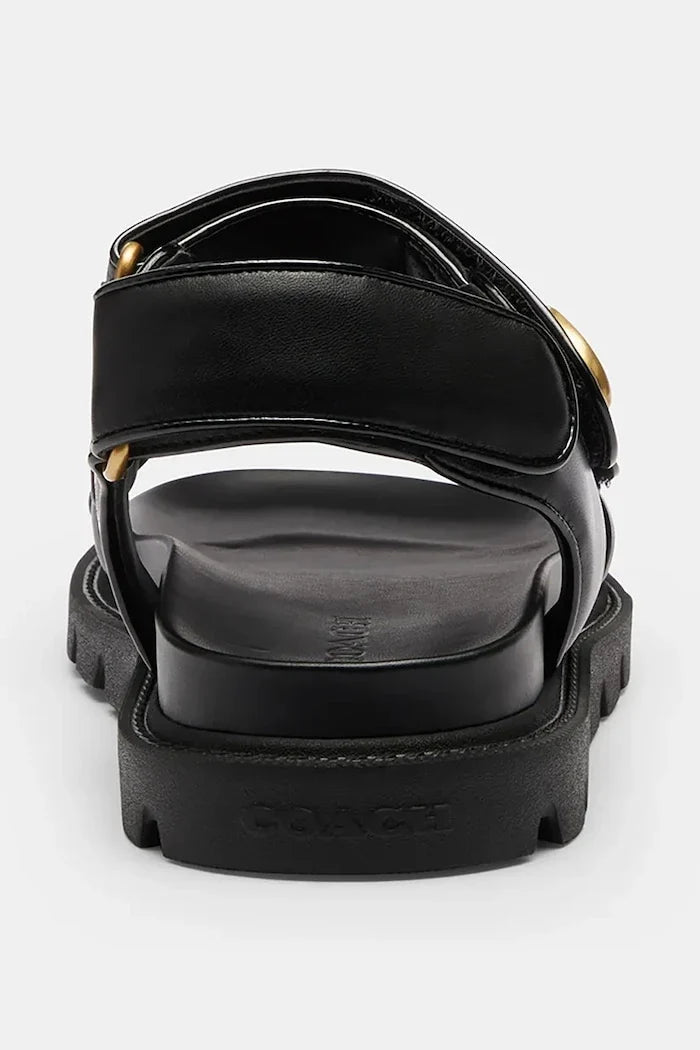 Coach Sandalias de cuero para mujer Brynn Leather Sandal