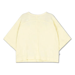 Repose AMS - Blusa con botones en la espalda de algodón orgánico | Amarillo pálido