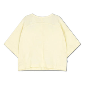 Repose AMS - Blusa con botones en la espalda de algodón orgánico | Amarillo pálido