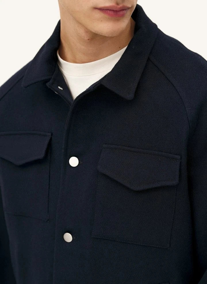Noyoco - Chaqueta de lana reciclada Palma | Azul marino