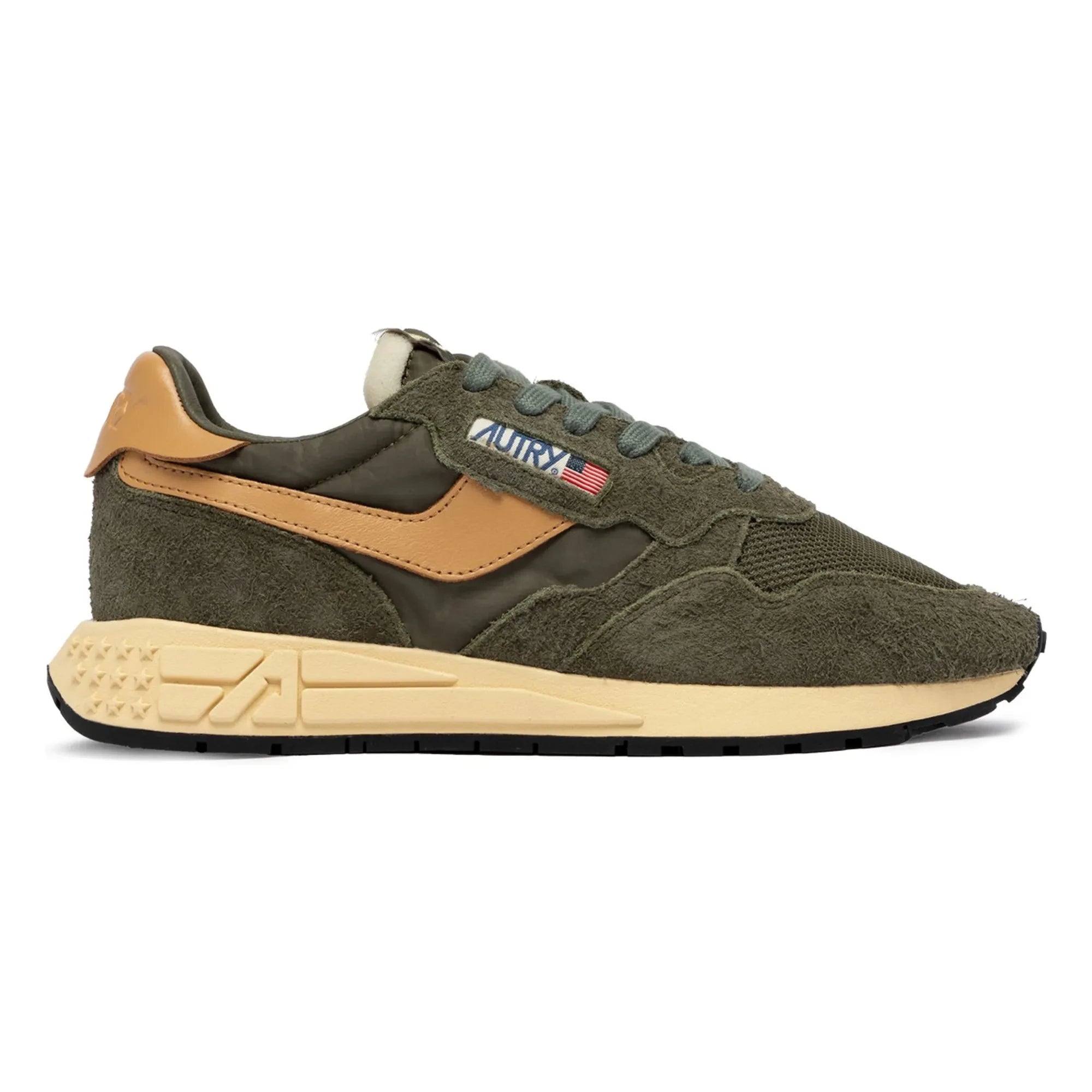 Autry - Zapatillas Reelwind Low Bicolor de Ante | Caqui