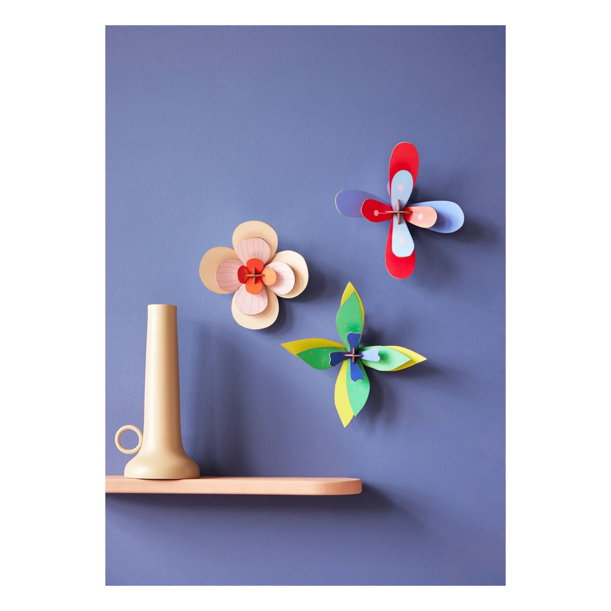 Studio Roof - Decoración de pared de flor de almizcle - Set de 3