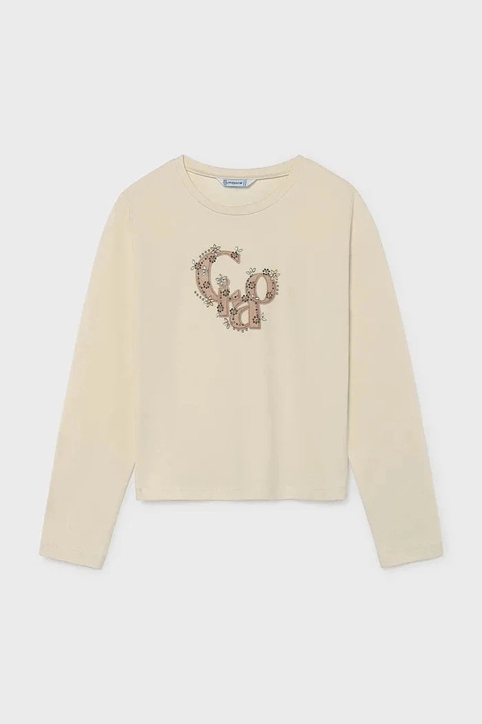 Blusa de manga larga de algodón para niños Mayoral