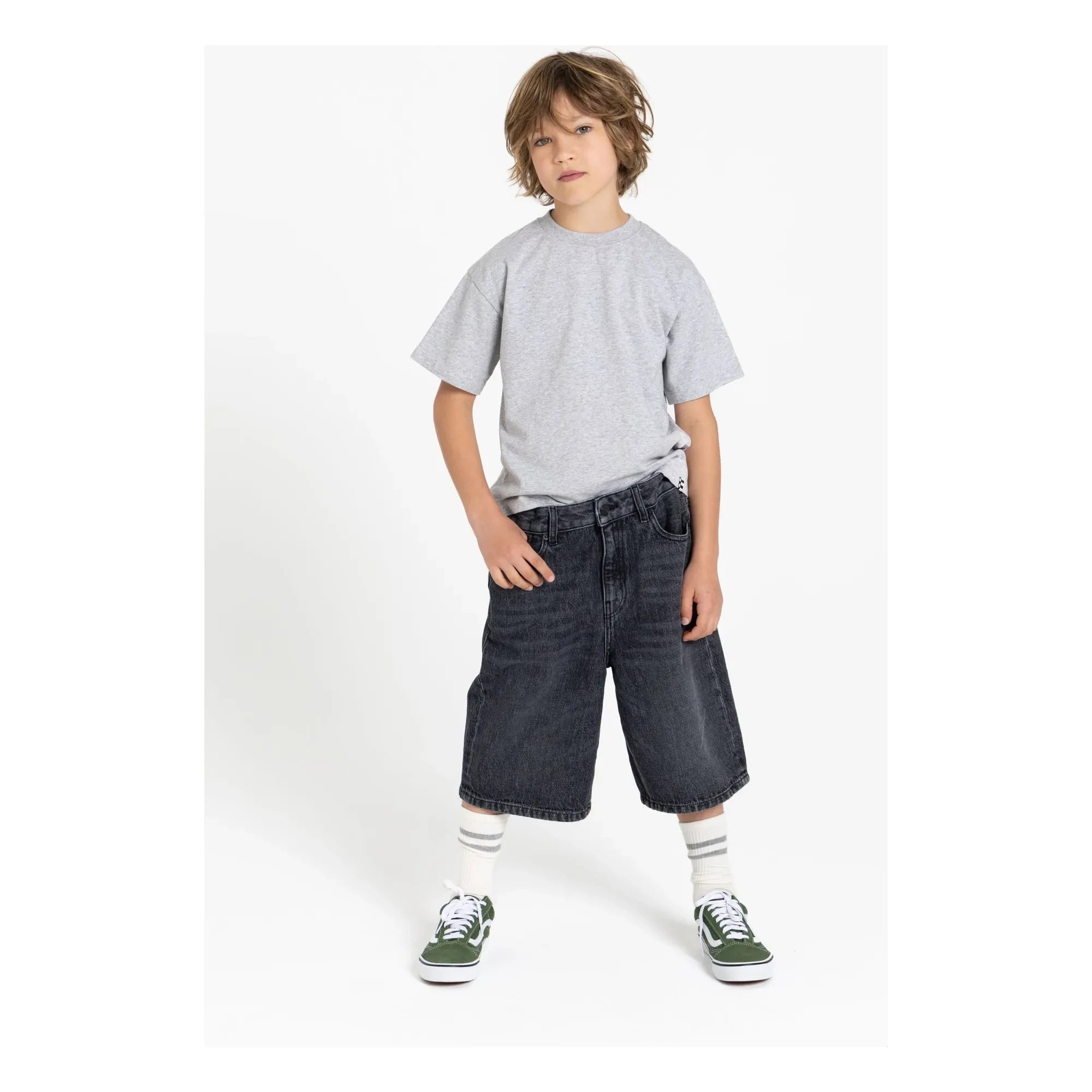Finger in the nose - Bermuda vaquera oversize Sacha | Vaquero gris