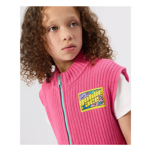 Goldie + Ace - Camiseta sin mangas de canalé | Rosa