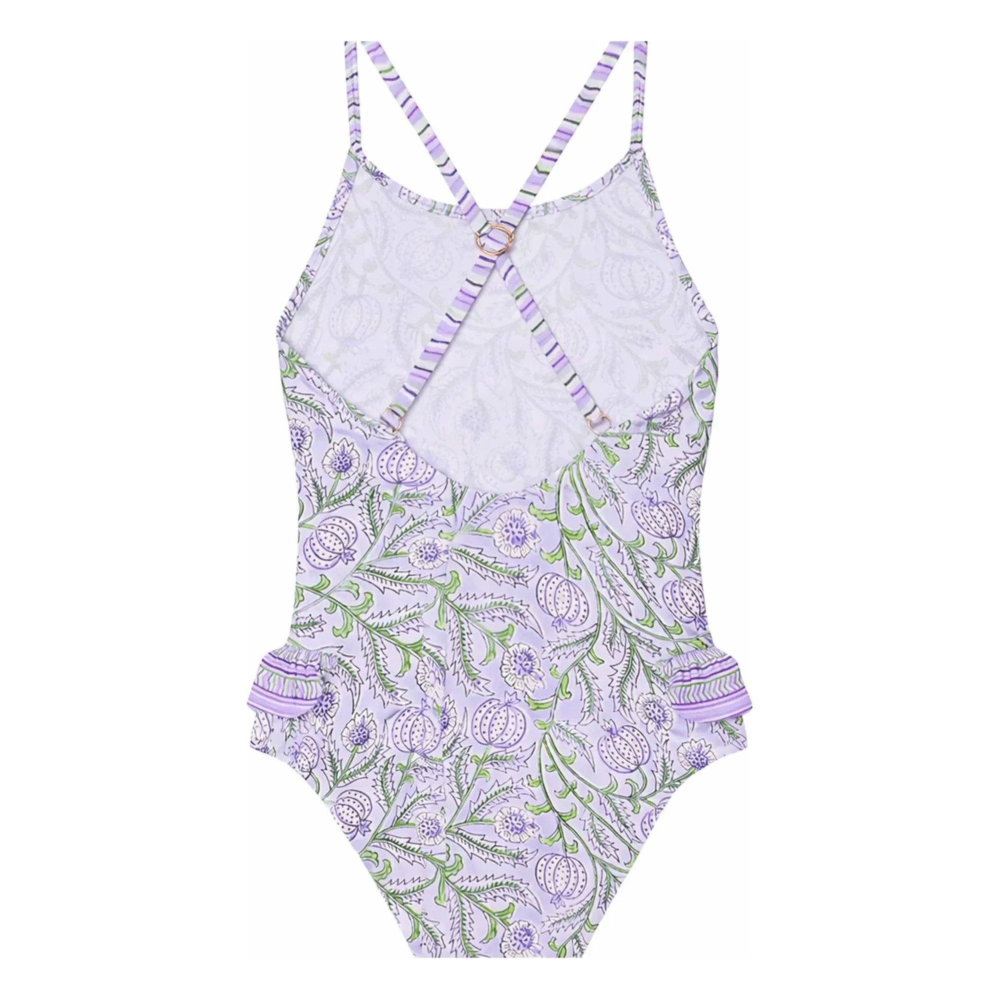 Lison Paris - 1 Bañador de Fibra Reciclada con Diseño de Amapola | Lila