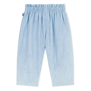 Petit Bateau - Keten pantolon | Açık Mavi