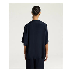 Momoni - Blusa de manga corta Salvia | Azul marino