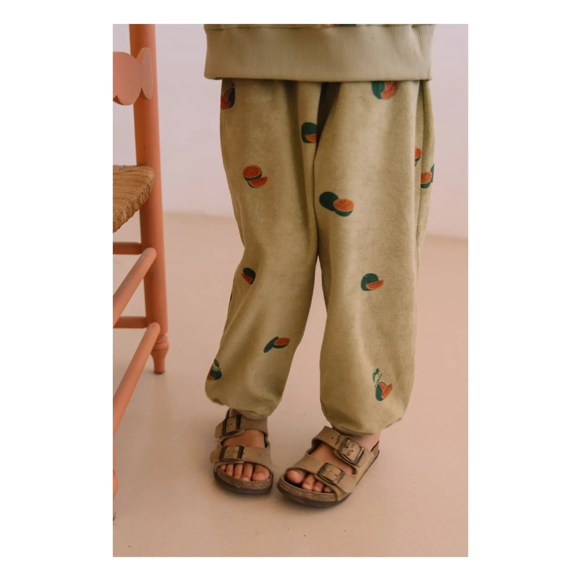 Studio Bohème - Pantalones de toalla de algodón orgánico Porgy Watermelon | Caqui