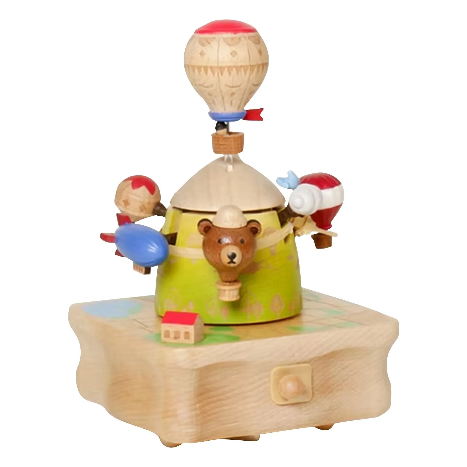 Wooderful life - Caja de música globo aerostático | Verde
