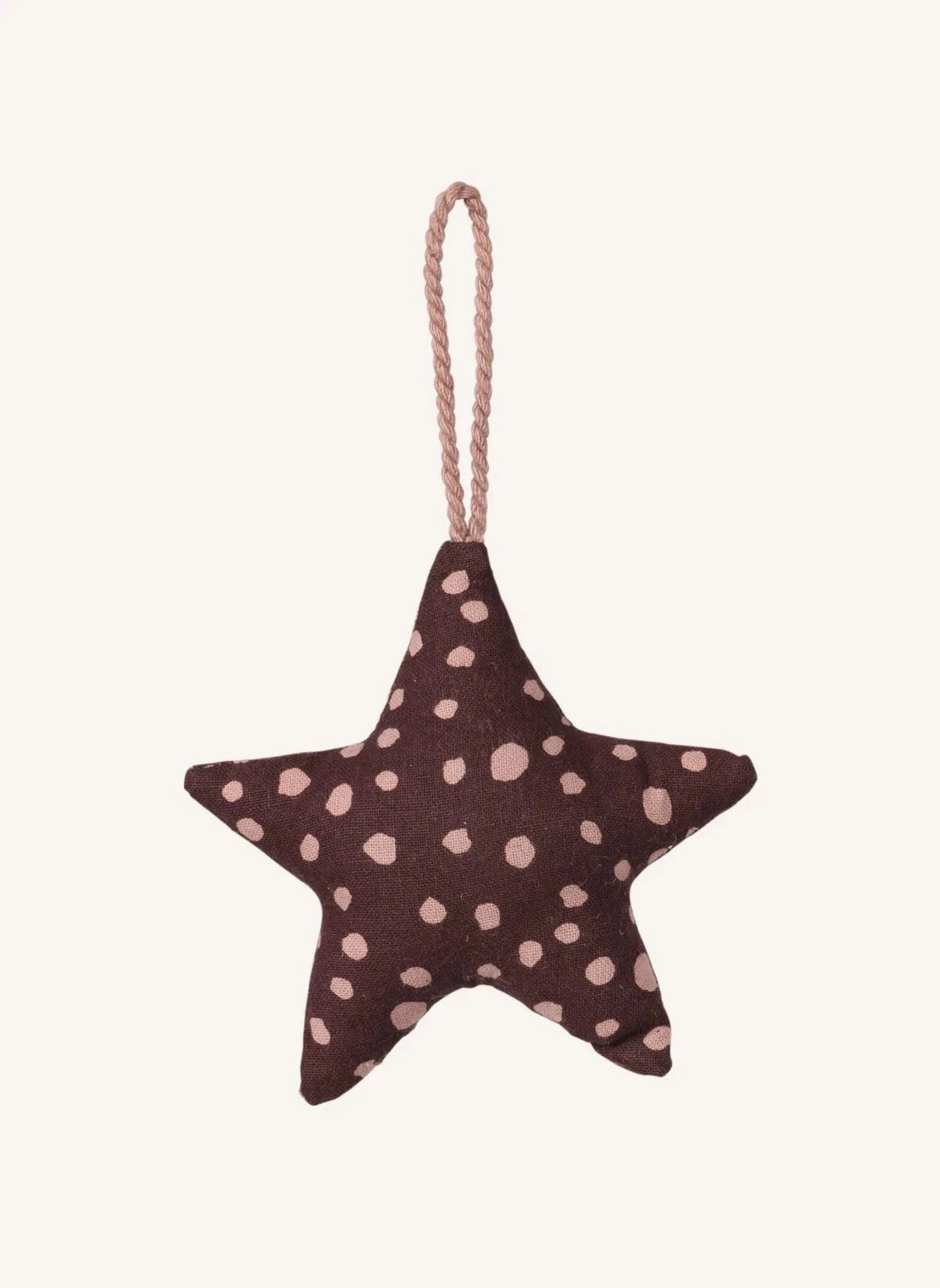 Broste Copenhagen - Adorno navideño de estrella de algodón | Marrón