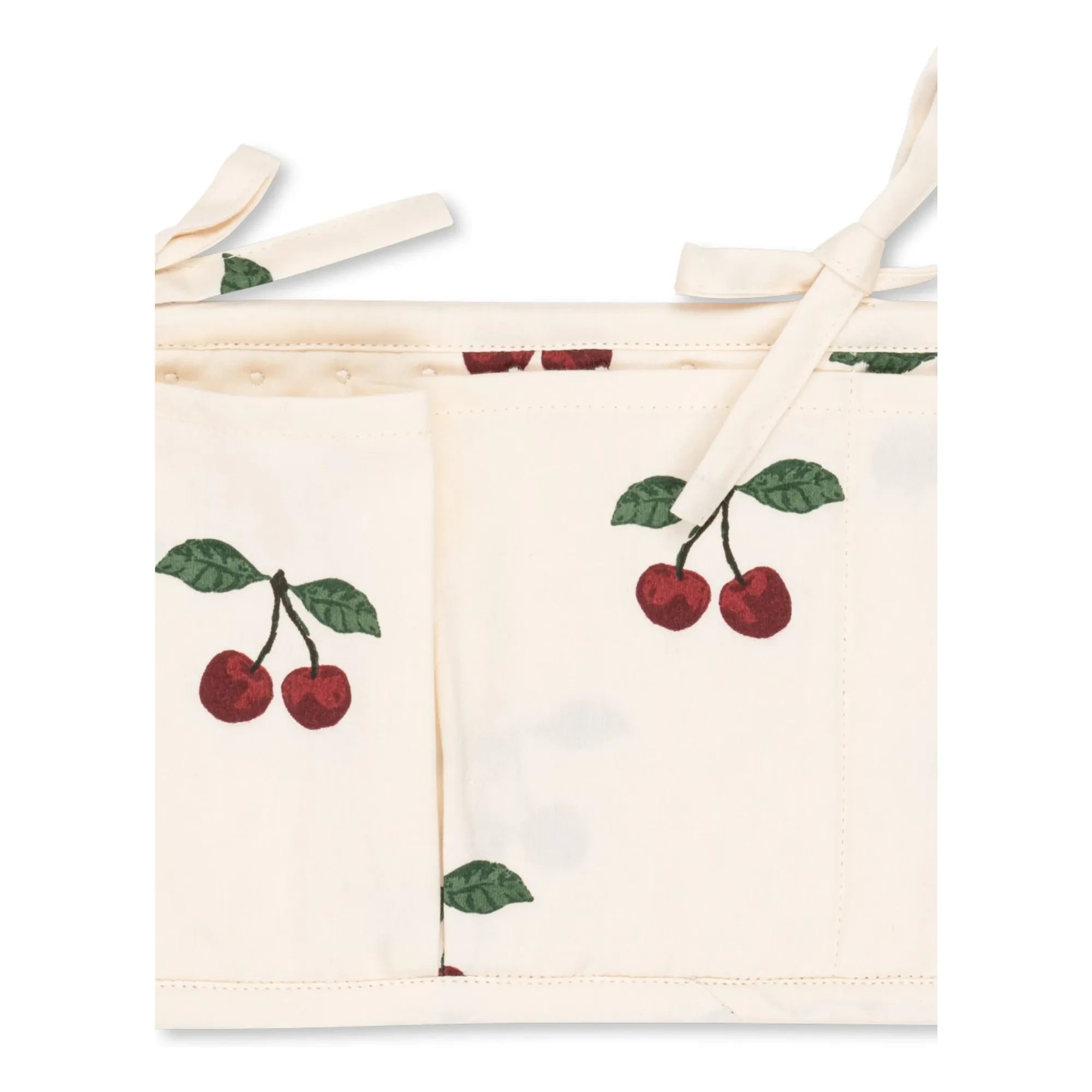 Konges Sløjd - Bolsillo de cuna acolchado cereza | Rojo cereza