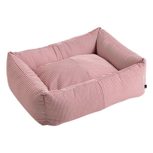 Hey - Cama para perro a rayas | Rojo