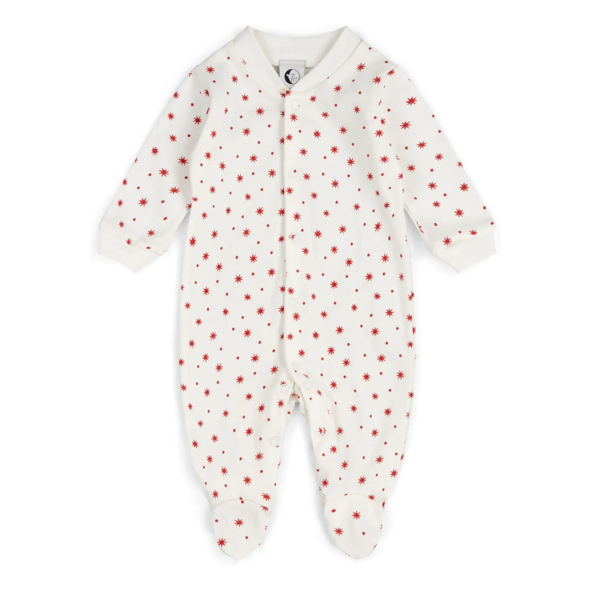 Sleepy Doe - Pijama con pies de estrellas Algodón orgánico | Blanco