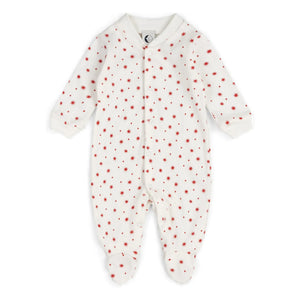 Sleepy Doe - Pijama con pies de estrellas Algodón orgánico | Blanco