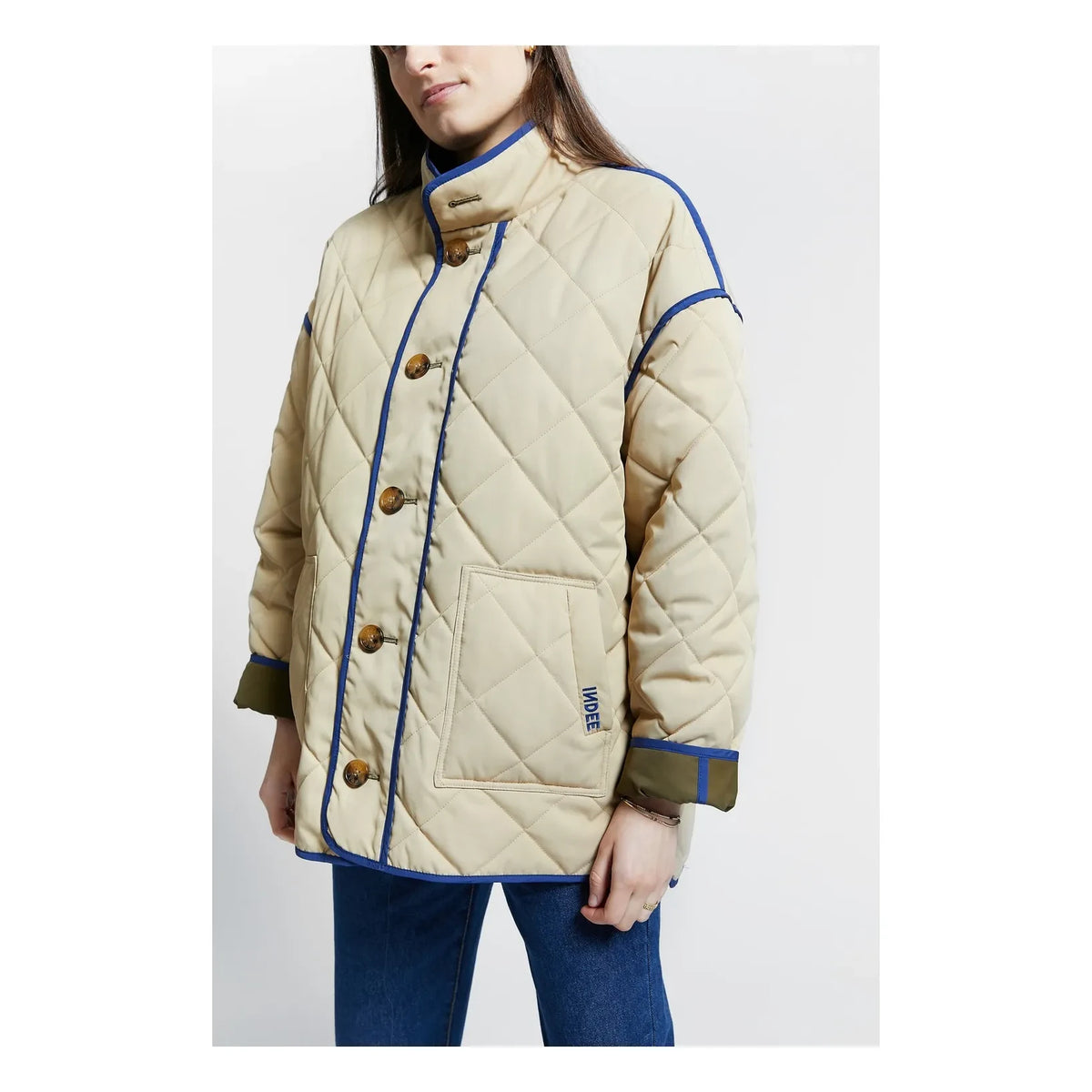 Indee - Chaqueta reversible Warmup | Verde oliva