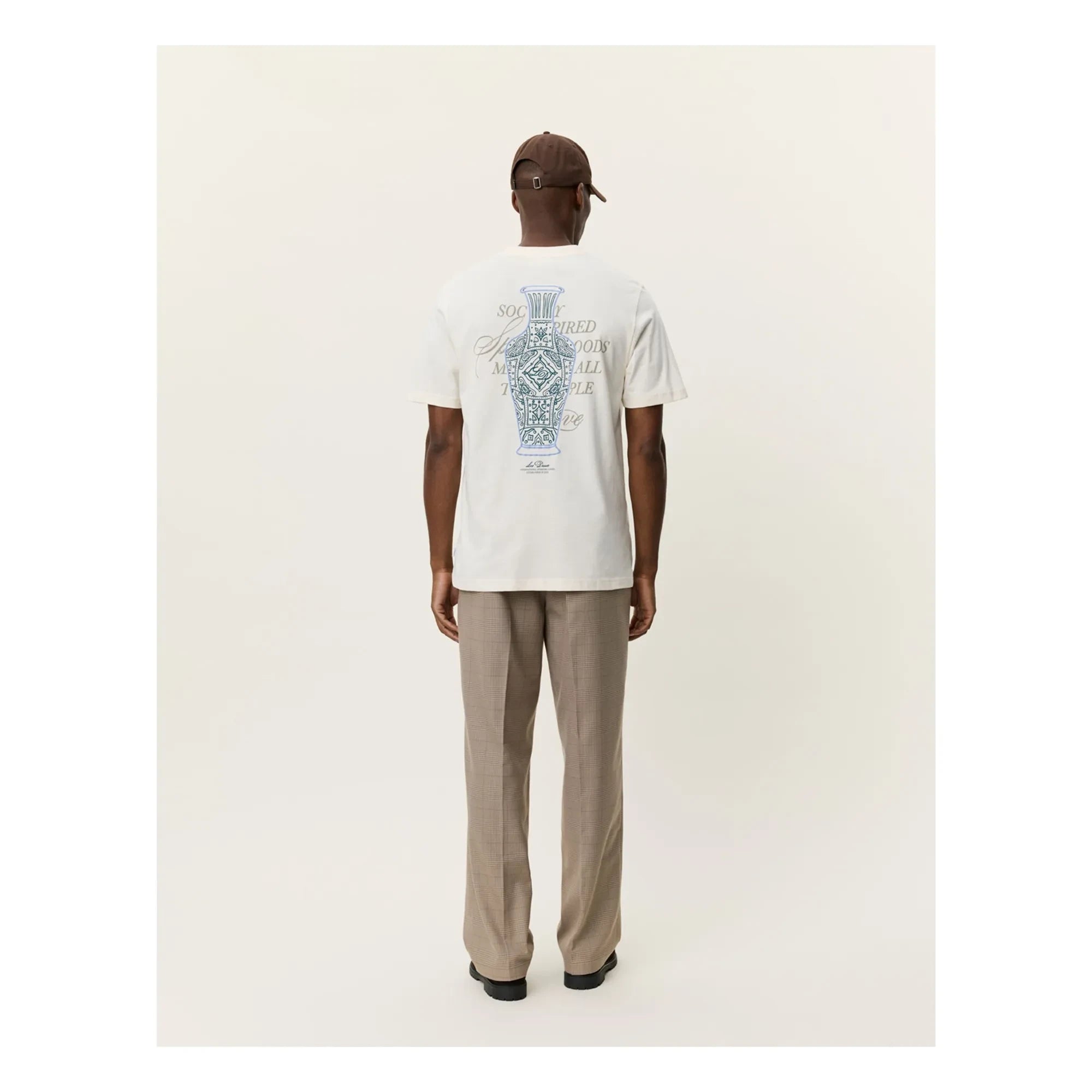 Les Deux - Camiseta Ben Faience de algodón orgánico | Crema
