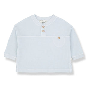1+ en la familia - Amorgos Waffle Jersey | Azul pálido