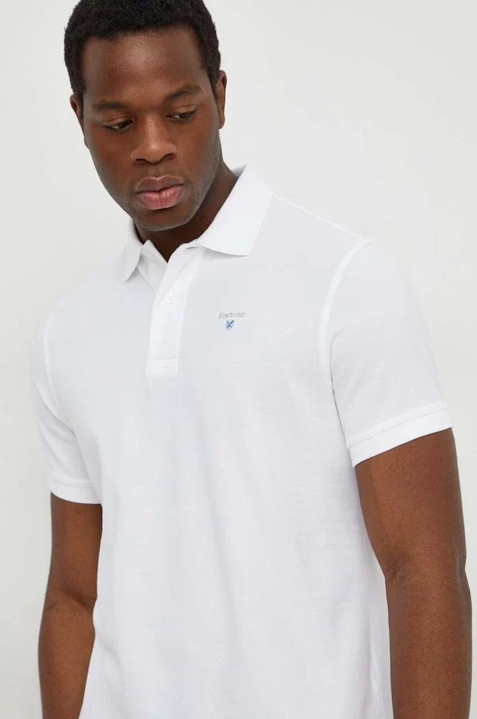 Camiseta de algodón para hombre con cuello Barbour ESSENTIALS