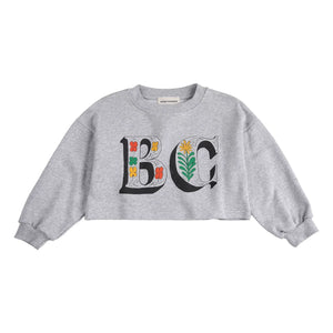 Bobo Choses - Sudadera corta de algodón orgánico BC | Gris jaspeado