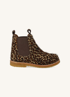 Angulus - Botines Chelsea Pony Leopardo | Marrón